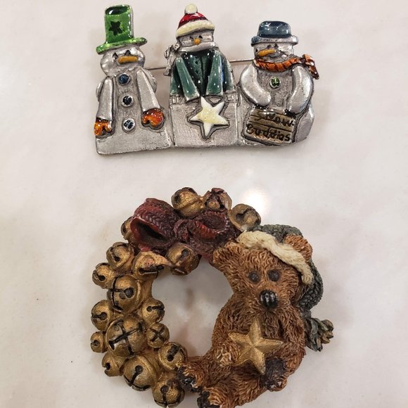 Set of 2 Holiday 3D Pin/Brooches - Picture 6 of 7